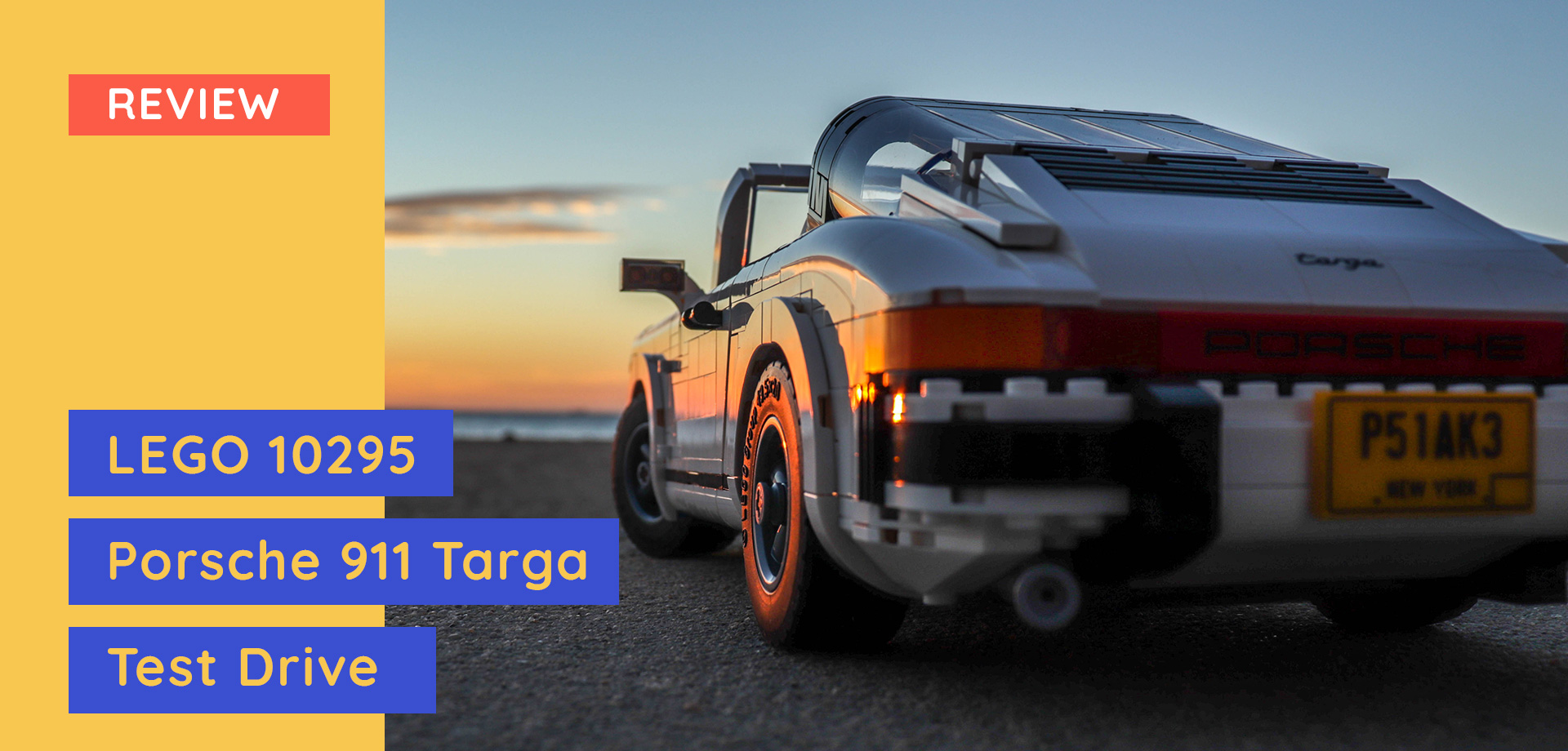 Built the 10295 Porsche 911 as a combo between turbo and targa